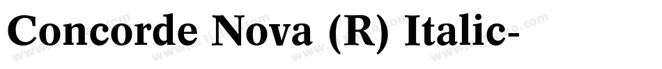 Concorde Nova (R) Italic字体转换